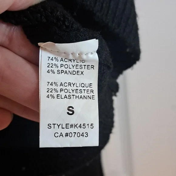 Dreamers Black Sweater with Rhinestone Details - Picture 4 of 7